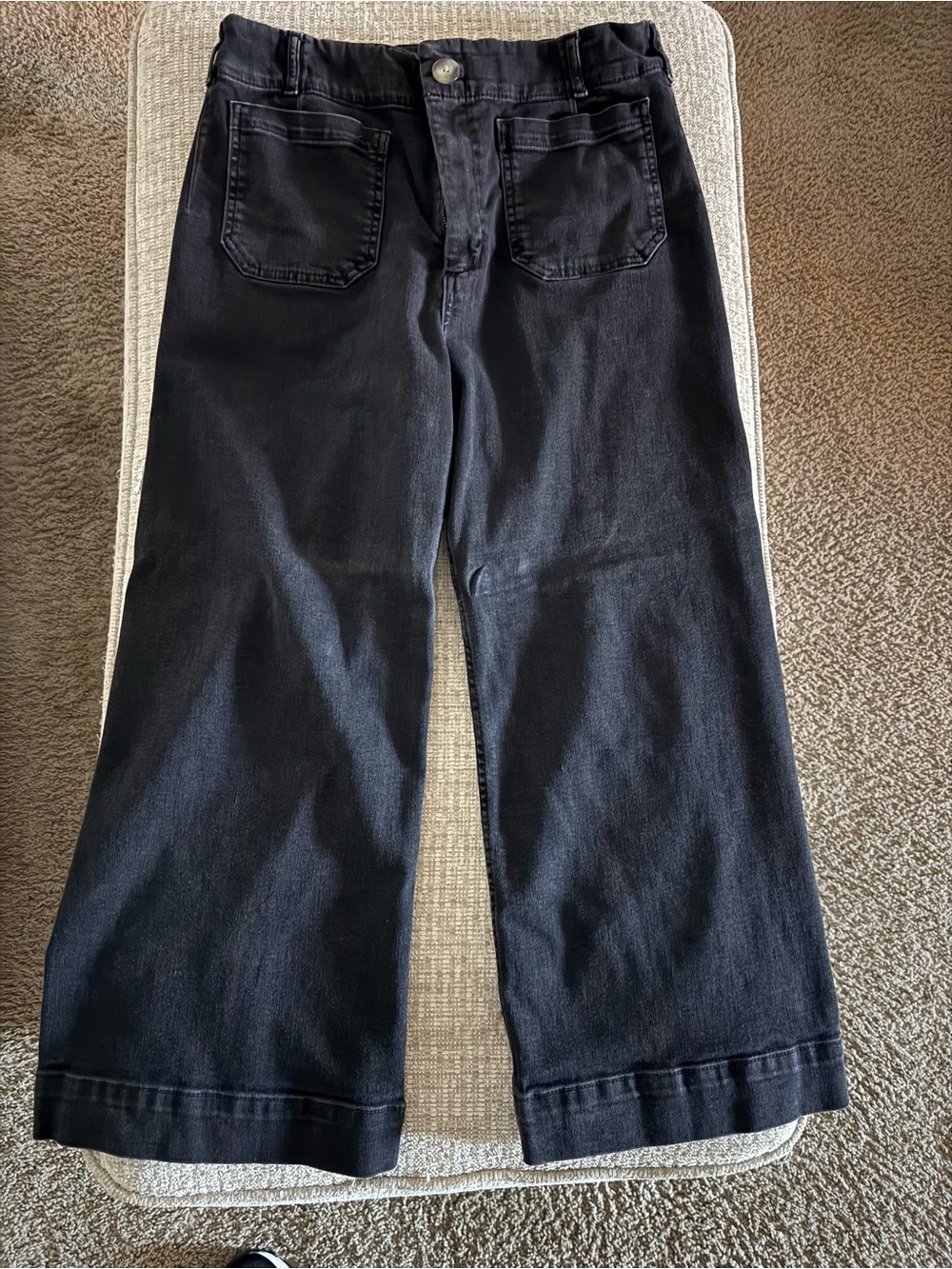 Maeve Colette High-Rise Wide-Leg Cropped Jeans, GUC, size 32